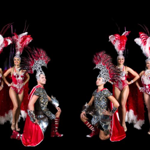 Встреча гостей артисты в красном